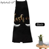 Eyelash  Apron Adult Home Cooking Baking Cleaning Aprons Bibs Women Kitchen Eyelash Extension Makeup Tools juoda