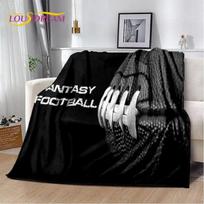 Amerikietiškas futbolas Regbis Minkštas Pliušinis Antklodis, Flanelinis Antklodis Mesti Antklodė Svetainei Miegamajam Lovai Sofai Pikniko Uždangalas Vaikams Šiltas 75x100cm (30x40inch)