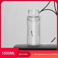 2000 ml didelės talpos sportinio vandens butelis su šiaudais lauko fitneso nešiojamasis vandens puodelis, nepralaidus 1500ML balta