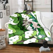 Elk  Forest deer Cartoon Pattern printing Manta Sofa Bed Cover Soft  Blanket Plaid Soft Warm Flannel Throw Blankets Fans Gif 100cm x 150cm