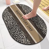 Sugeriantis dušo kilimėlis Leopard Print Vonios kilimėlis Neslystantis greitai džiūstantis vonios kilimėlis Geometrija Virtuvės įėjimo durų kilimėlis namo grindų kilimėlis 40x60cm gray