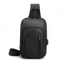 Unisex krūtinės krepšys Paprastas laikymo krepšys Lengvas kelioninis maža kuprinė Crossbody Bag Mada Kasdieniai vienetiniai krepšiai juoda