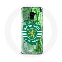 Coque Samsung Galaxy A5 2018 scp sporting portugal fond vert žalia