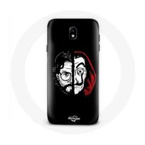 Coque pour Samsung Galaxy j7 2017 Edge La casa de papel El Profesor Masque Split