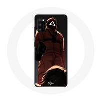 Coque pour samsung galaxy S20 plus Squid Game Soldat Rouge avec Masque Triangle