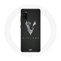 Coque pour Samsung Galaxy S20 Plus Vikings Série Saison 6 logo V Epée Gris Fond Noir