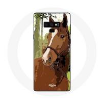 Coque pour Samsung Galaxy Note 9 Quarter Horse Marron Race de cheval