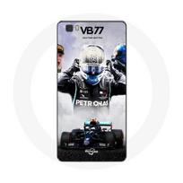 Coque pour Huawei P8 Lite Formule 1 Valtteri Bottas pilote de course F1 Noir