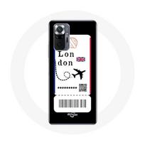 Coque pour Xiaomi Redmi Note 10 Pro Billet d'avion London