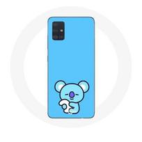 Coque pour Samsung Galaxy A51 Bangtan BTS BT21 Koya RM Fond Bleu