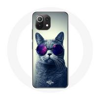 Coque pour Xiaomi Mi 11 Lite Chat lunettes Style