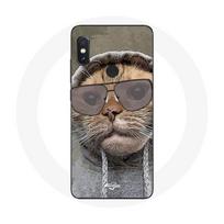 Dėklas Xiaomi Redmi Note 5 AI Dviguba kamera Katė su gobtuvu juokinga nuotrauka Gyvūnai