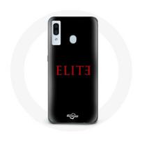 Coque pour Samsung Galaxy A20 Elite Saison 5 Logo Rouge Fond Noir