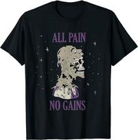 All Pain No Gains Weightlifting Gym Training Powerlifting Unisex T-Shirt S gray