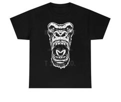 Big Gorilla Head Heavy Unisex T-Shirt S