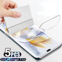 5 vnt. hidrogelio plėvelė, skirta Huawei Honor 100 90 80 70 Pro 4G 5G Anti-Spy lenkta ekrano apsauga, visa apsauga Honor 80 Pro balta