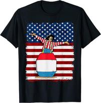 Rodeo Clown On American Flag Patriotic Unisex T-Shirt S