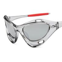 Mada Dideli Tendencijos Y2k Steampunk Akiniai nuo saulės Moterims Vyrams Sportiniai Akiniai nuo saulės Gotikiniai Pankroko Atspalviai Akiniai Uv400 De Sol Oculos gray