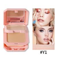 Concealer Waterproof Double-layer Durable Dry and Wet Dual Color Face Shaping and Makeup Setting Powder green