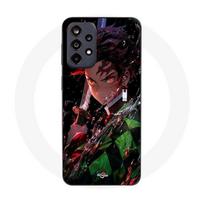 Case - Maniacase - Samsung Galaxy A52 5G - Demon Slayer - Tanjiro Kamado - Soft juoda