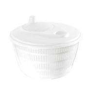WTEMPO Household Vegetable Dehydrator Semi-automatic Wash Basin Salad Fruit Drain Basket Kitchen Manual Water Thrower 18*16*25cm žalia
