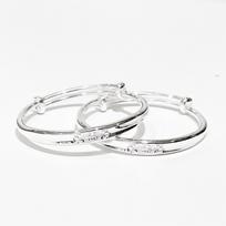 Zuyin 999 Concave Xiangyun Fu Character Children's Baby Bracelet Full Moon Nafu Su Ring Adjustable size