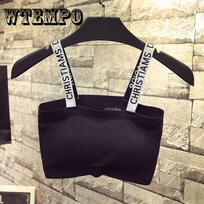 Women Girls Yoga Sports Bra Sexy Seamless Wire Free Brassiere one size white