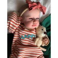 49 CM Reborn Baby Doll audinys, imituojantis lėlės žaislas Puikus žaislas Bebe 3D dažantis odą su matomomis venomis Lėlės žaislai 49CM Cloth Body Doll