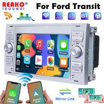 REAKOSOUND Android Player Automobilinis leistuvas, skirtas Ford Car Radio Android Auto Radio Automobilinis Stereofoninis Automobilinis Radijas Automobilis MP5 GPS Veidrodis Link Galinis Vaizdas BT FM 8163-7''-2+32CP balta
