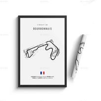 Šiaurės Prancūzija Ispanija Imolos lenktynių trasos trasa Drobės tapyba F1 sienų menas Plakatai Estetinis automobilių sporto dekoras Kambario dekoras 21x30cm No Framed gray