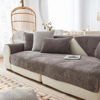 Skandinaviškas vienspalvis dygsniuotas storas aksominis sofos užvalkalas L formos sofai 2/3/4 vietų neslystantis minkštas sofos pagalvėlė augintiniui šuniui Cushion cover30x50cm