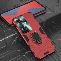 KEYSION Shockproof Armor Case for OnePlus Nord N30 SE 5G Silicone+PC Metal Ring Stand Phone Cover for One Plus 1+ Nord N30 SE 5G for Nord N30 SE 5G raudona