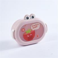 Children Cartoon Bento Box Cute Little Frog Lunch Box Outdoor Picnic Food Container Fruits Snacks Storage Box for Kids Student rožinė