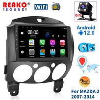 REAKOSOUND 2din Android Car stereo Radio Multimedia Video Player Navigation GPS For MAZDA 2 Mazda2 2007-2014 Head Unit Carplay 2+64+4LED