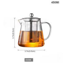 Stiklinis arbatinukas su nuimamu užpilu filtru Karščiui atsparaus stiklo arbatos rinkiniai Arbatinukas su gėlėmis Kavos puodelis Didelis stiklinis virdulys 120ML Teacup(6pcs) orange