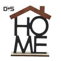 LOVE HOME darbalaukio apdaila su mediniu pagrindu Namų biuro svetainės Svetainės stalo vidurinė tuščiavidurė angliškų raidžių ornamentas Kalėdų dovana juoda