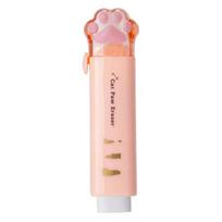 1vnt Kawaii Push-pull Design Cat Paw nešiojamasis guminis trintukas Mieli trintukai vaikams mokyklinėms biuro reikmenims japoniškoms raštinės reikmenims 2 pcs with a lot white