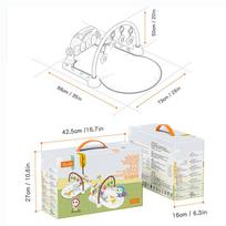 TUMAMA Kick and Play Piano Baby Gym, Kūdikių aktyvumo žaidimų salė, Ankstyvojo vystymosi žaidimų kilimėliai Žaislinės kalėdinės dovanos kūdikiams ir naujagimiams berniukams 88*73*50cm