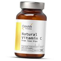 Vitaminas C iš erškėtuogių, Pharma Natural Vitamin C from Rose Hips, Ostrovit  (36250046) 30caps