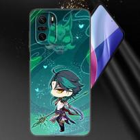 Genshin Impact Xiao telefono dėklas, skirtas Xiaomi Mi POCO X3 NFC GT M4 M3 12 11T 10T Pro A3 11 Lite NE 5G 12X 11i F3 minkštas juodas dangtelis Xiaomi Mi A3