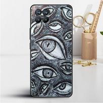 Case For Realme 8 C21y GT Neo 2 3 8i C21 7 C11 6 C12 C35 C3 GT 9 Pro C12 Master Funda Phone Cover Scary Face Eyes Smiley Realme GT Neo3 gray