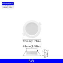 6 vnt./partija LED įleidžiamas šviestuvas 6W 9W 12W 18W 24W 220V įleidžiamas lubų šviestuvas 3/4/6/8 colių apvalus LED panelinis šviestuvas prožektorius apšvietimas AC 220V-240V&Warm white
