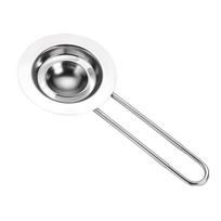 Egg White Separator Stainless Steel Egg Separator for Baking Long Handled Sifting Filter Egg Divider Egg Yolk And Egg White Extractor Kitchen gray