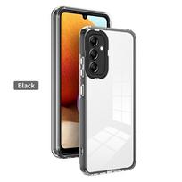 2 viename permatomas telefono dėklas, skirtas Samsung A25 A34 A54 A24 A14 A04 Galaxy M54 M14 A33 A53 A73 A23 A13 A52 A72 A51 A71 Skaidrus dangtelis For Galaxy A25 5G juoda
