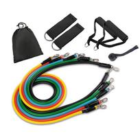 Tube Resistance Bands Set with Attached Handles Door Anchor Carrying Case and Exercise Guide Training black