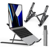 Nešiojamojo kompiuterio stovo stovo kompiuterio planšetinio kompiuterio laikiklis, skirtas Macbook Pro Mac Book Air Ipad Mini Hp Dell Lenovo sulankstomas Samsung Kindle nešiojamojo kompiuterio stalinio kompiuterio priedai juoda