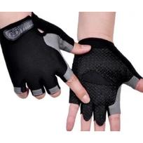 Anti Slip Shock Kvėpuojančios puspirštės pirštinės kvėpuojančios dviratininkų pirštinės Fitneso salė Kultūrizmo Crossfit pratybų sportinės pirštinės XL gray
