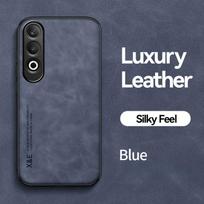 KEYSION Prabangus Retro PU odinis dėklas, skirtas OnePlus Nord CE 4 5G minkštas silikonas + kompiuteris, atsparus smūgiams telefono galinis dangtelis, skirtas OnePlus 1+Ace 3V for OnePlus Ace 3V mėlyna