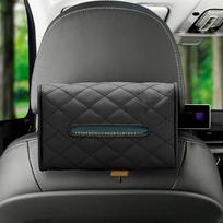 Automobilio servetėlių dėžutė, vežimėlio krepšys, automobilio porankio dėžutės servetėlių krepšys, kabinamas ant kėdės atlošo, servetėlių krepšys, „pasidaryk pats“ rombinio tinklelio popieriaus ištraukimo dėžutė juoda