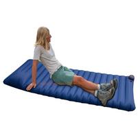 Compact Nylon Foldable Inflatable Air Mattress Sleeping Mat Waterproof Camping Pad for Backpacking Hiking blue